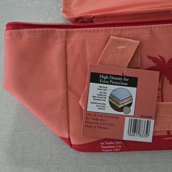 Trader Joe's Peach Mini Cooler Bag NWT - Picture 4 of 4